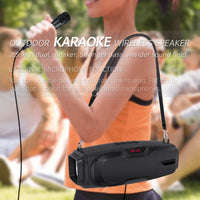 Neuer Rixing NR-6012M Bluetooth 5.0 tragbarer kabelloser Outdoor-Karaoke-Bluetooth-Lautsprecher mit Mikrofon und Schultergurt, NR-6012M(Black), NR-6012M(Red), NR-6012M(Blue), NR-6012M(Green)