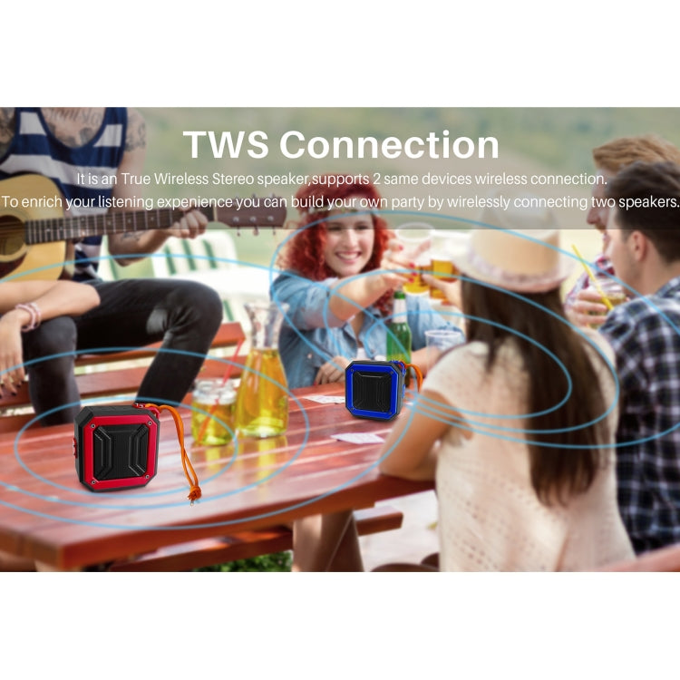 Neuer Rixing NR-103 Mini TWS Bluetooth-Lautsprecher mit Trageband, NR-103 (Orange), NR-103 (Black), NR-103 (Red), NR-103 (Blue), NR-103 (Green)