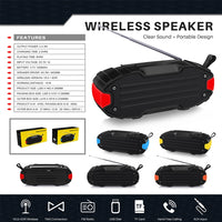 Neuer Rixing NR-907FM TWS Outdoor-Bluetooth-Lautsprecher, unterstützt Freisprechen/FM mit Griff und Antenne, NR-907FM (Orange), NR-907FM (Black), NR-907FM (Red), NR-907FM (Yellow), NR-906 (Blue)