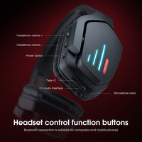 ONIKUMA B60 Bluetooth 5.0 Einstellbares, starkes Bass-Gaming-Wireless-Bluetooth-Headset mit Mikrofon