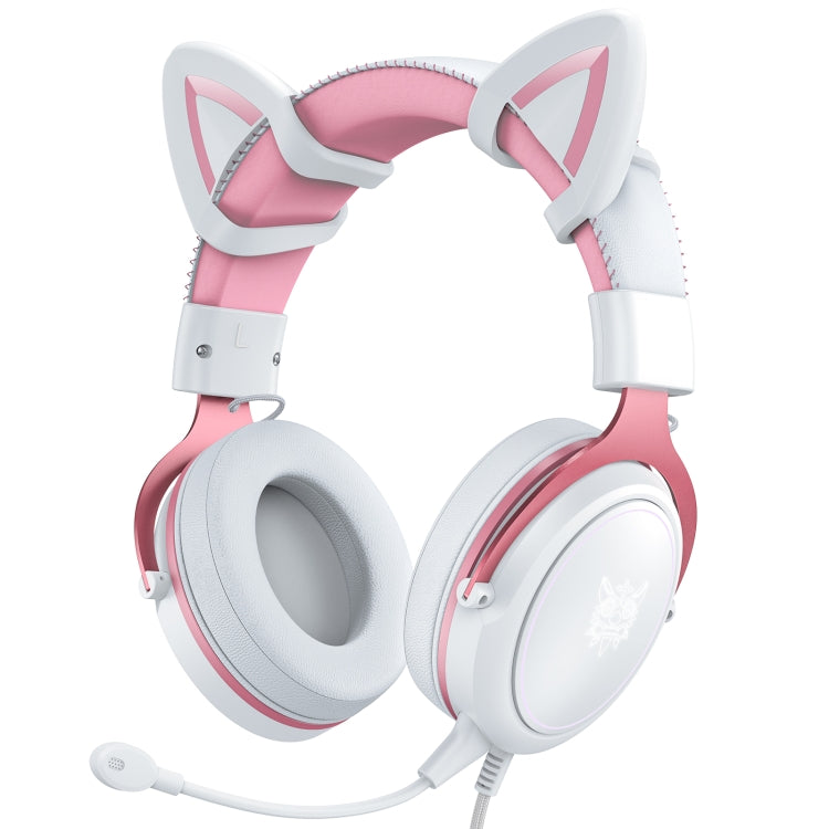 ONIKUMA X10 Auto-Ohr-LED-Licht, verstellbares Gaming-Headset mit Mikrofon