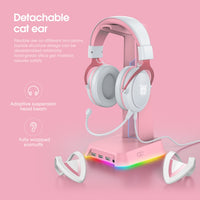 ONIKUMA X10 Auto-Ohr-LED-Licht, verstellbares Gaming-Headset mit Mikrofon