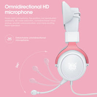 ONIKUMA X10 Auto-Ohr-LED-Licht, verstellbares Gaming-Headset mit Mikrofon