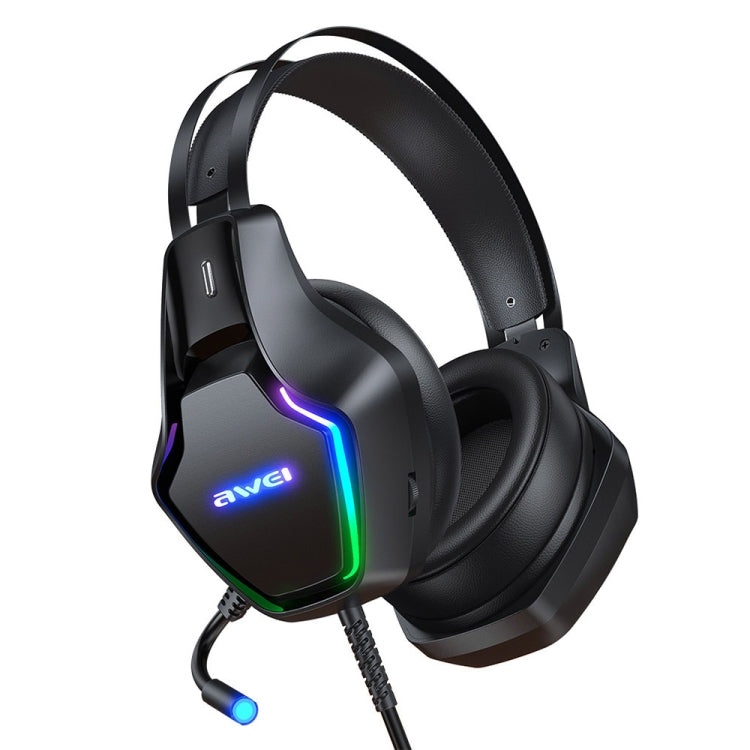 awei GM-1 USB + 3,5 mm Umgebungslicht-Gaming-Headset mit Mikrofon, GM-1