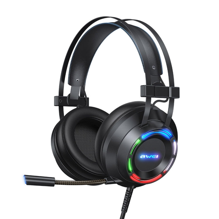 awei GM-2 USB + 3,5 mm Umgebungslicht-Gaming-Headset mit Mikrofon, GM-2