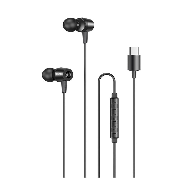 awei TC-1 Typ-C / USB-C Stereo-Surround-In-Ear-Kopfhörer mit Kabel, TC-1