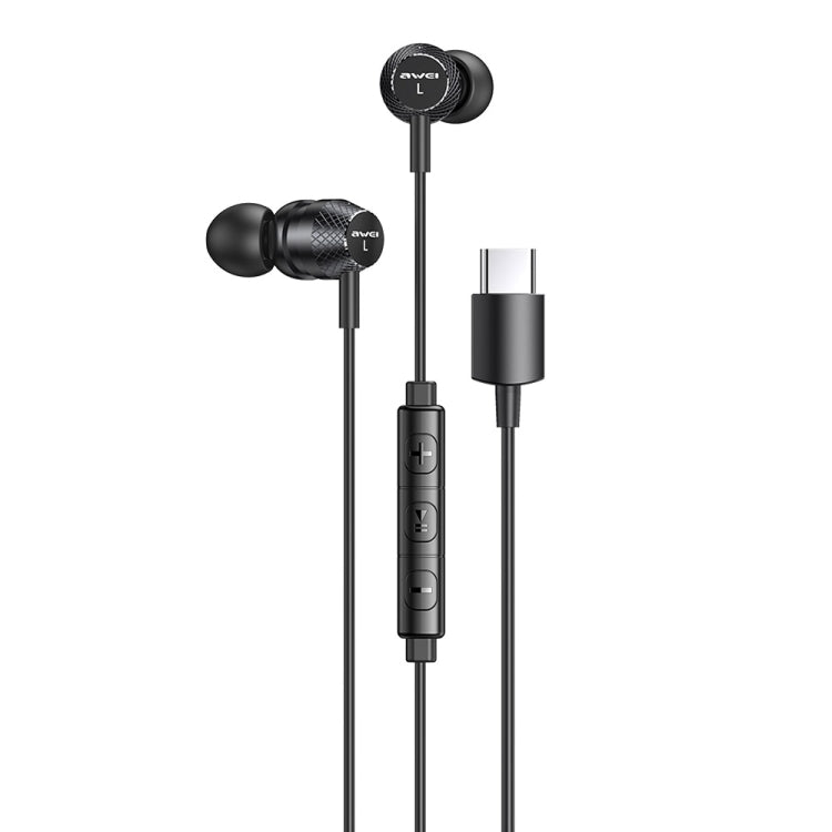 awei TC-5 Typ-C / USB-C Mini-Stereo-In-Ear-Kopfhörer mit Kabel, TC-5