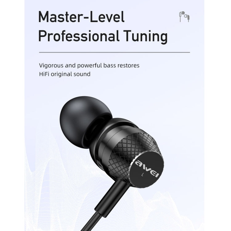awei TC-5 Typ-C / USB-C Mini-Stereo-In-Ear-Kopfhörer mit Kabel, TC-5