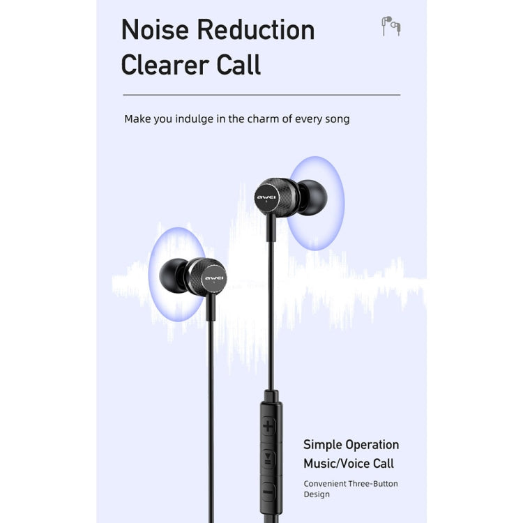 awei TC-5 Typ-C / USB-C Mini-Stereo-In-Ear-Kopfhörer mit Kabel, TC-5