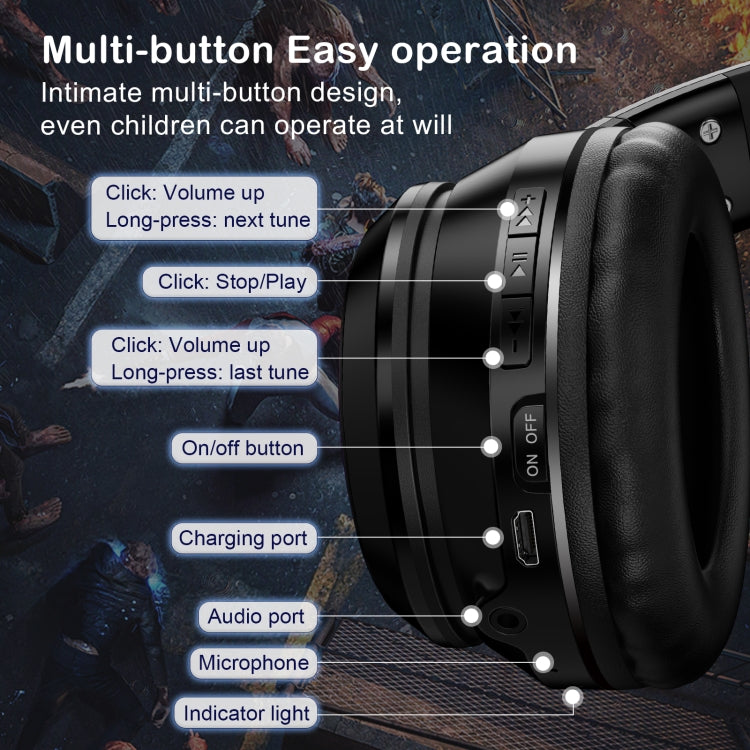 ONIKUMA B90 RGB-Beleuchtung, kabelloser Bluetooth-Kopfhörer, B90