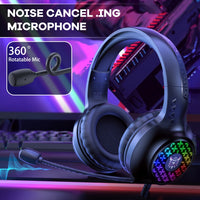 ONIKUMA X7 Pro USB + 3,5 mm RGB-Beleuchtung, kabelgebundenes Gaming-Headset, X7 Pro