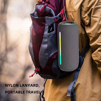 HOPESTAR P39 Wasserdichter kabelloser Bluetooth-Lautsprecher mit RGB-Licht für den Außenbereich