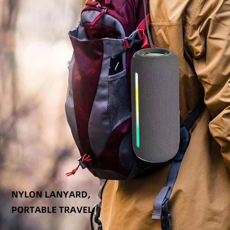 HOPESTAR P39 Wasserdichter kabelloser Bluetooth-Lautsprecher mit RGB-Licht für den Außenbereich