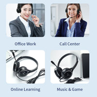 SOYTO SY-G30C Langes Mikrofon, kabelgebunden, Geräuschunterdrückung, ergonomisches Gaming-Headset, 3.5mm, USB