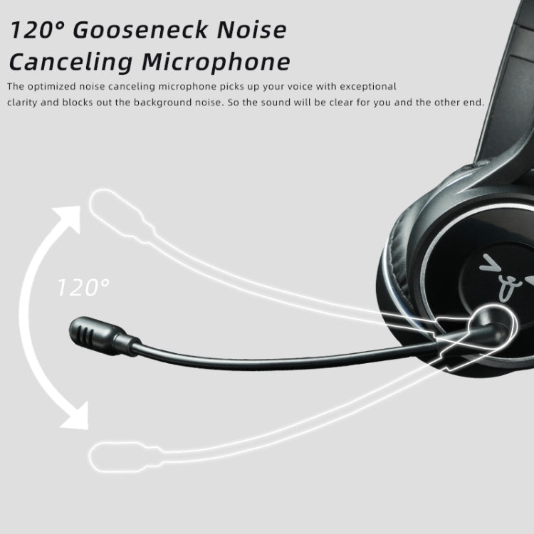 SOYTO SY-T30C Langes Mikrofon Bluetooth Wireless Noise Cancelling Ergonomisches Gaming-Headset, SY-T30C