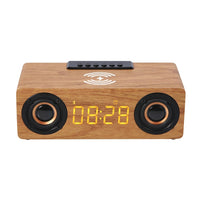 K1 Multifunktionaler Desktop-Bluetooth-Lautsprecher aus Holz, kabelloser Lautsprecher