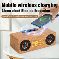K1 Multifunktionaler Desktop-Bluetooth-Lautsprecher aus Holz, kabelloser Lautsprecher