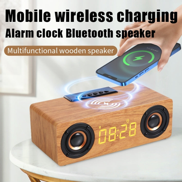 K1 Multifunktionaler Desktop-Bluetooth-Lautsprecher aus Holz, kabelloser Lautsprecher