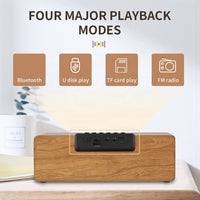 K1 Multifunktionaler Desktop-Bluetooth-Lautsprecher aus Holz, kabelloser Lautsprecher