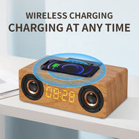 K1 Multifunktionaler Desktop-Bluetooth-Lautsprecher aus Holz, kabelloser Lautsprecher
