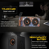 M5 Multifunktionaler Desktop-Bluetooth-Lautsprecher aus Holz, kabelloser Lautsprecher