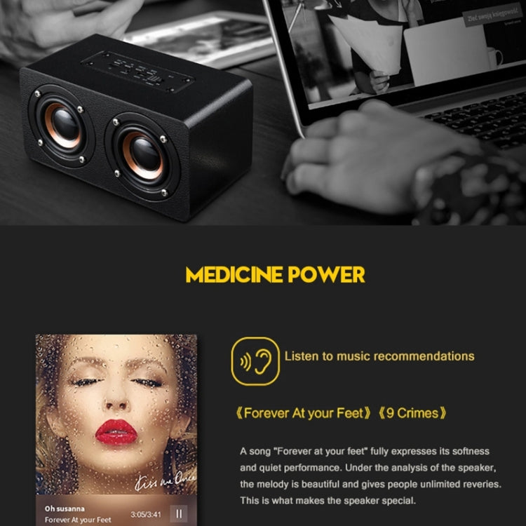 M5 Multifunktionaler Desktop-Bluetooth-Lautsprecher aus Holz, kabelloser Lautsprecher