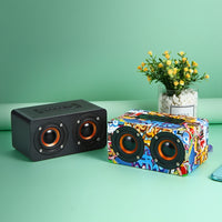 M5 Multifunktionaler Desktop-Bluetooth-Lautsprecher aus Holz, kabelloser Lautsprecher