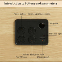 Q2 Subwoofer Drahtloser Bluetooth-Lautsprecher aus Holz