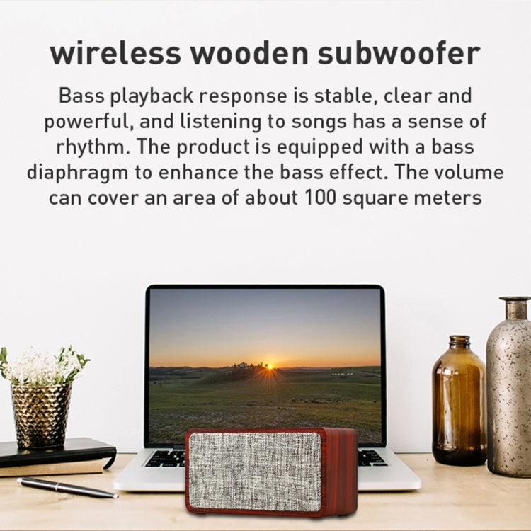 Q2 Subwoofer Drahtloser Bluetooth-Lautsprecher aus Holz
