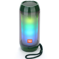 T&G TG643 Tragbarer, wasserdichter Subwoofer mit LED-Licht und kabelloser Bluetooth-Lautsprecher