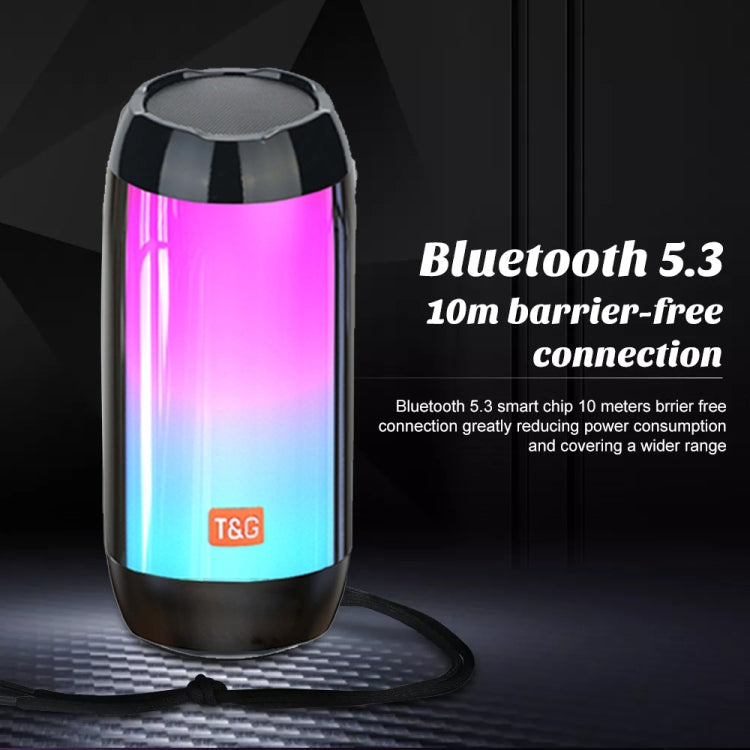 T&G TG643 Tragbarer, wasserdichter Subwoofer mit LED-Licht und kabelloser Bluetooth-Lautsprecher