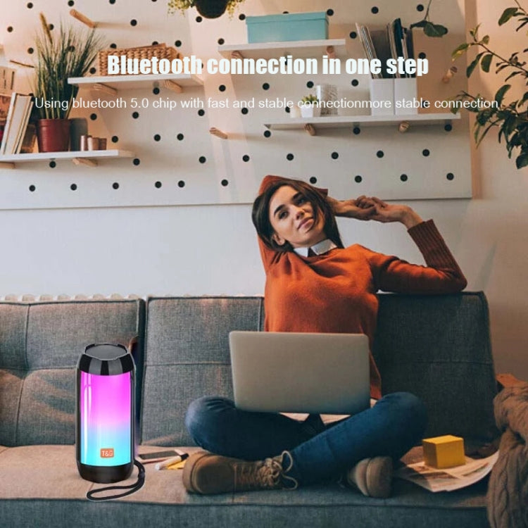 T&G TG643 Tragbarer, wasserdichter Subwoofer mit LED-Licht und kabelloser Bluetooth-Lautsprecher