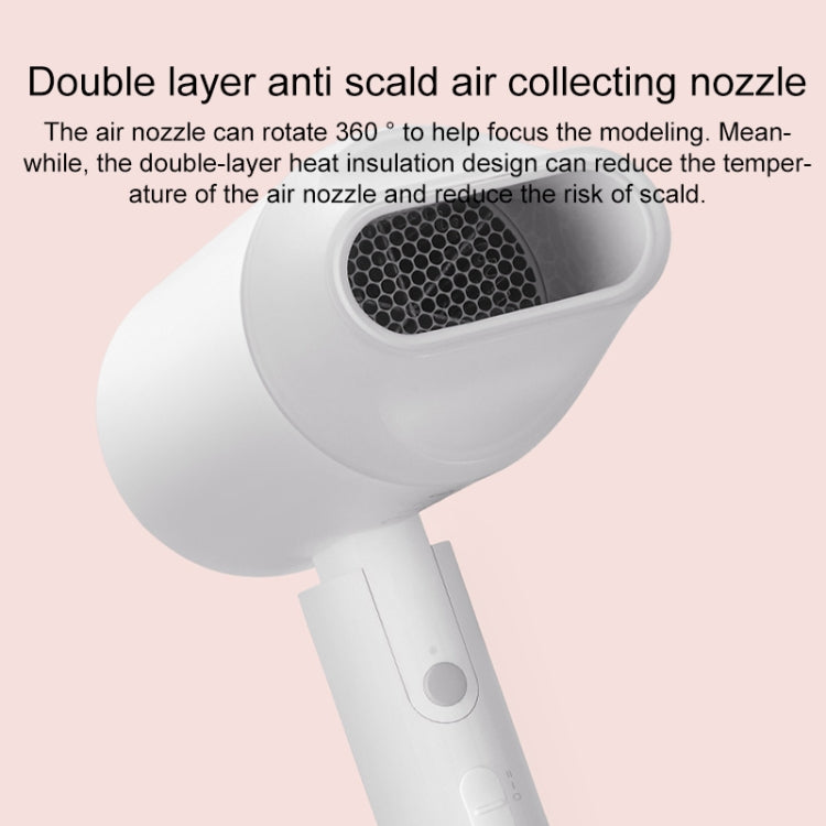 Original Xiaomi Mijia H100 Negativ-Ionen-tragbarer elektrischer Haartrockner, US-Stecker, H100 (White), H100 (Pink)