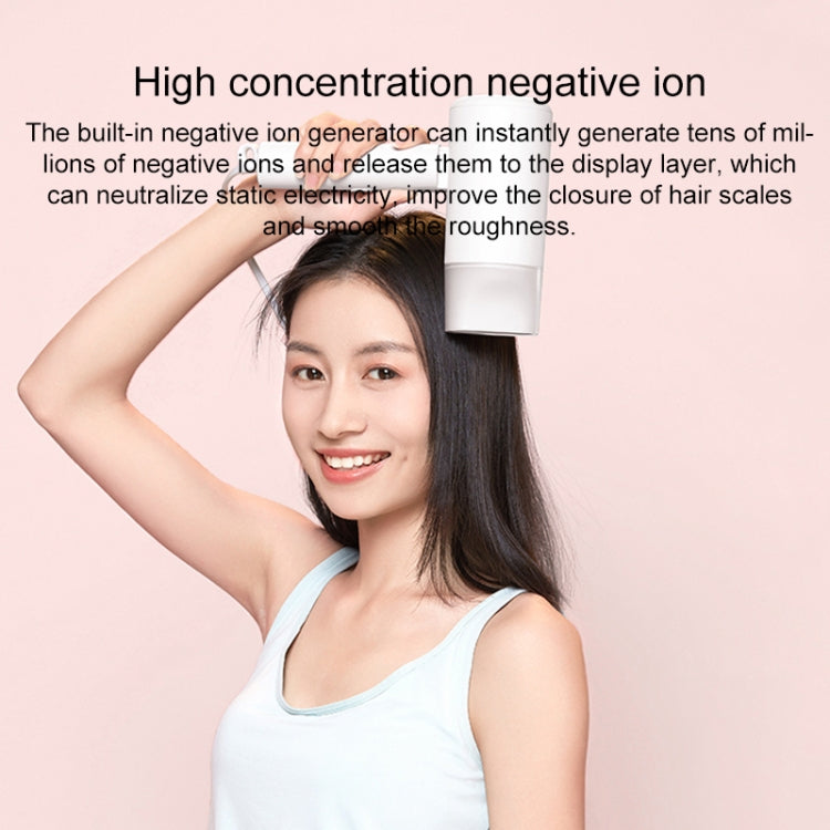 Original Xiaomi Mijia H100 Negativ-Ionen-tragbarer elektrischer Haartrockner, US-Stecker, H100 (White), H100 (Pink)