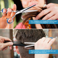 Professionelles Haarschneide-Ausdünnungsschere-Friseur-Flachschere-Scheren-Set, 2 PCS, 7 PCS, 12 PCS
