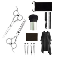Professionelles Haarschneide-Ausdünnungsschere-Friseur-Flachschere-Scheren-Set, 2 PCS, 7 PCS, 12 PCS