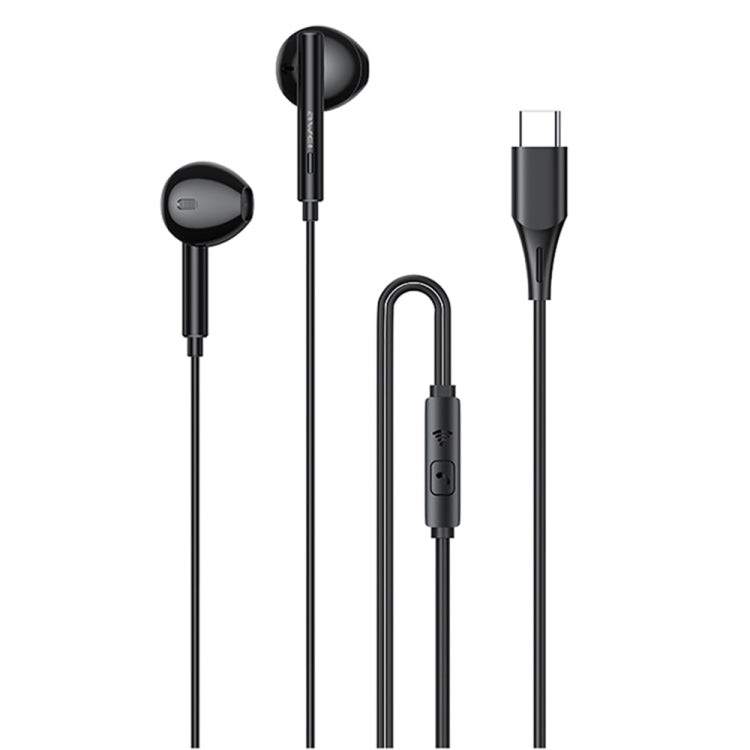 awei PC-1T 1,2 m Mini-Stereo-Halb-In-Ear-Kopfhörer, PC-1T(Black), PC-1T(White)