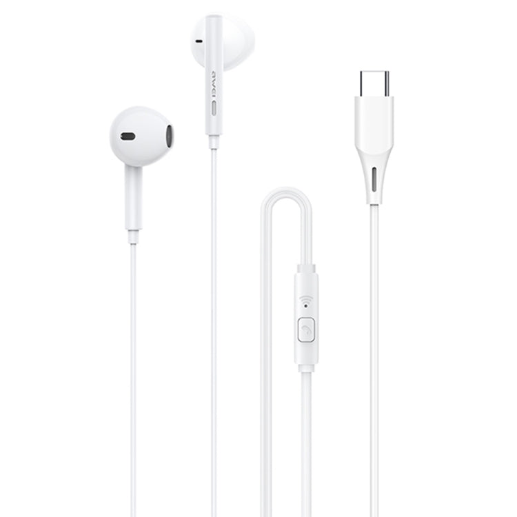 awei PC-1T 1,2 m Mini-Stereo-Halb-In-Ear-Kopfhörer, PC-1T(Black), PC-1T(White)