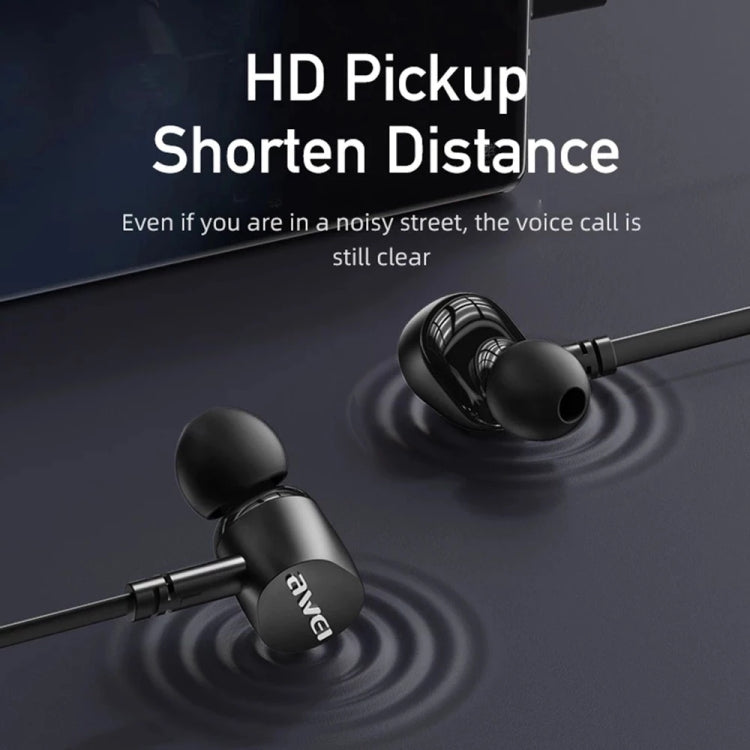 awei TC-7 1,2 m Mini-Stereo-In-Ear-Kopfhörer, TC-7