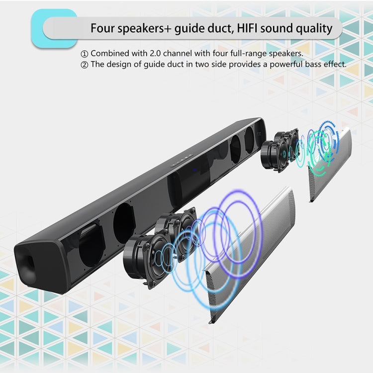 BS-28E Bluetooth-Lautsprecher mit buntem RGB-Atmosphärenlicht, BS-28E