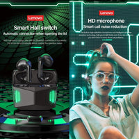 Lenovo GM5 TWS Bluetooth Wireless Sports Wasserdichter Gaming-Kopfhörer mit Rauschunterdrückung und Mikrofon, GM5