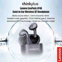 Lenovo LP40 TWS Kabelloser Bluetooth 5.1-Kopfhörer mit Rauschunterdrückung, LP40