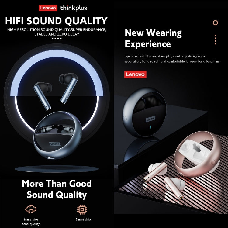 Lenovo LP60 TWS Kabelloser Bluetooth 5.3-Kopfhörer mit Rauschunterdrückung