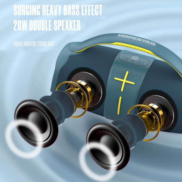 HOPESTAR H60 20W Tragbarer, wasserdichter, kabelloser Bluetooth-Außenlautsprecher, H60