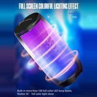 HOPESTAR P49 Tone Pulse RGB Light Wasserdichter Bluetooth-Lautsprecher, P49(Black), P49(Grey), P49(Blue)