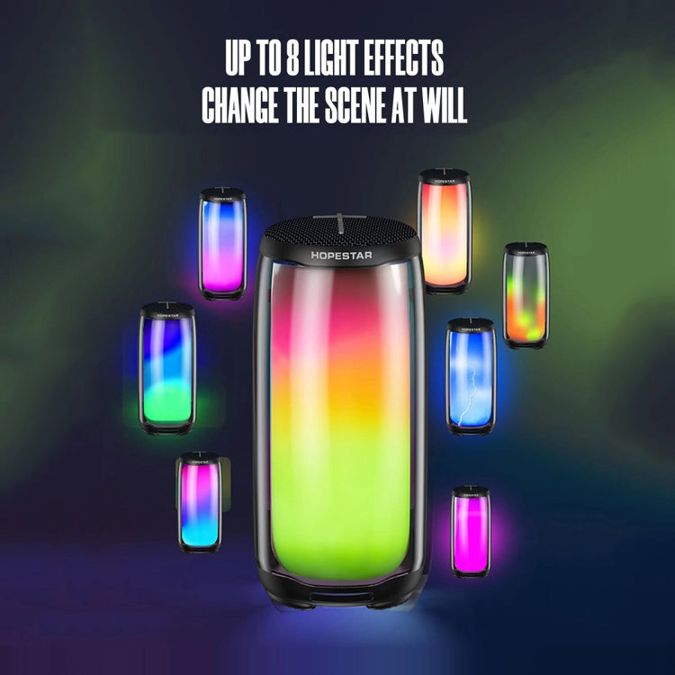 HOPESTAR P49 Tone Pulse RGB Light Wasserdichter Bluetooth-Lautsprecher, P49(Black), P49(Grey), P49(Blue)
