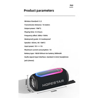 HOPESTAR P60 IPX6 Wasserdichter 10W 66mm Outdoor-Bluetooth-Lautsprecher