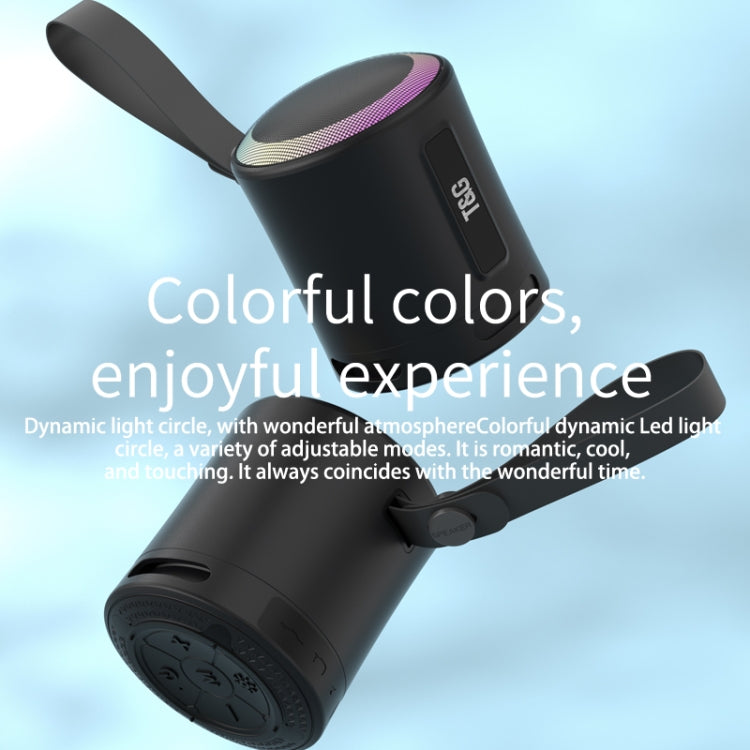 T&G TG373 Outdoor Tragbarer LED-Licht RGB Mehrfarbiger kabelloser Bluetooth-Lautsprecher-Subwoofer