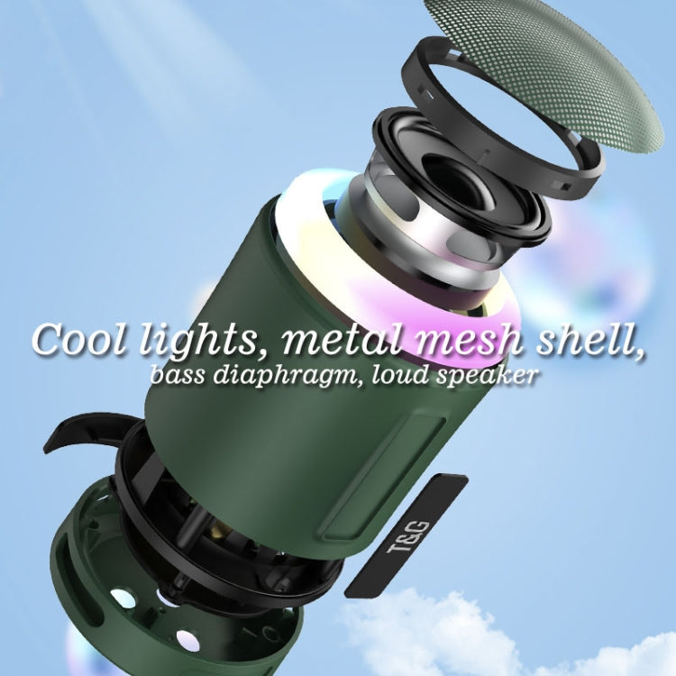 T&G TG373 Outdoor Tragbarer LED-Licht RGB Mehrfarbiger kabelloser Bluetooth-Lautsprecher-Subwoofer