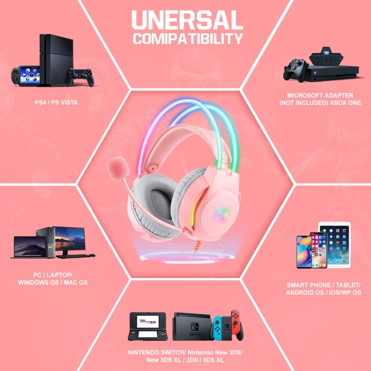 X26 USB+3,5-mm-RGB-Gaming-Headset mit Kabel, X26